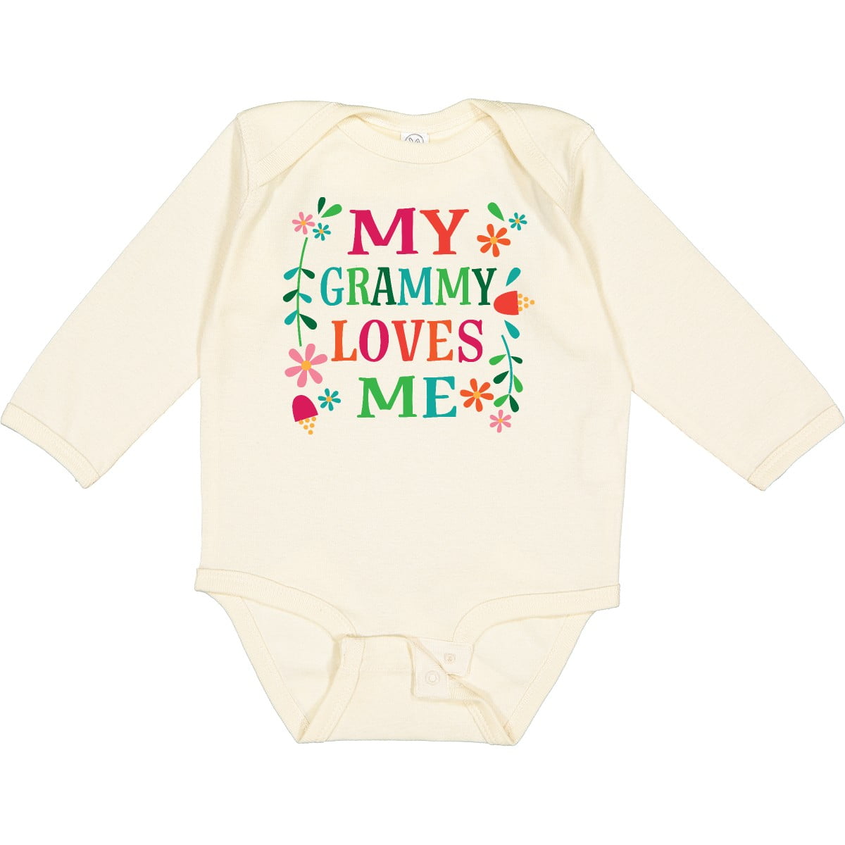 Inktastic My Grammy Loves Me Girls Apparel Girls Long Sleeve Baby Bodysuit