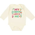 thumbnail image 3 of Inktastic My Grammy Loves Me Girls Apparel Girls Long Sleeve Baby Bodysuit, 3 of 5