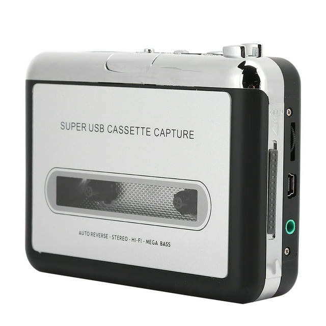 Adaptador convertidor de audio de cinta a MP3 con reproductor de casete estéreo portátil con cable USB