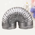 thumbnail image 3 of 1 Pc 1.5m Thicken Aluminum Foil Duct Hose Flex Air Intake Pipe Ventilation Fan Exhaust Vent Hose for HVAC Ventilation 180mm Diameter (Silver), 3 of 6