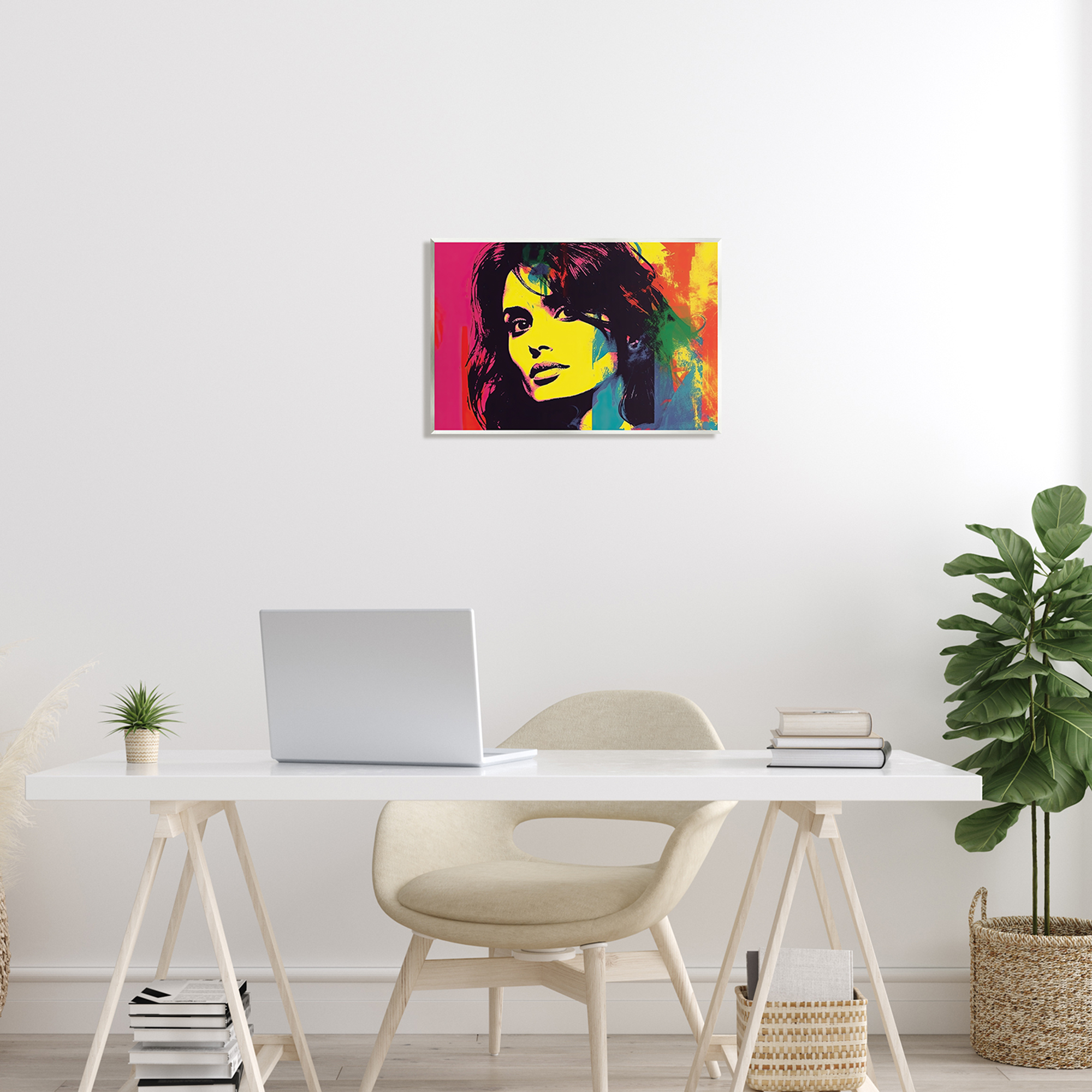 Stupell Industries Penelope Cruz Portrait Abstract Painting Unframed Art Print Wall Art, 19 x 13
