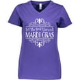 thumbnail image 3 of Inktastic Let the Good Times Roll Mardi Gras Women's V-Neck T-Shirt, 3 of 5