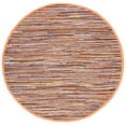 thumbnail image 2 of Safavieh Rag Rug Collection RAR127N Handmade Boho Stripe Cotton Area Rug, 6' x 6' Round, Gold / Multi, 2 of 2