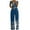 Blue jumpsuits for womens, variant on Usmixi Jumpsuits for Women Dressy Business Casual Empire Waist Pleated Loose Straight off Shoulder Jumpsuits Summer V-Neck Short Sleeve Floral Print Long Formal Rompers Dark Blue m