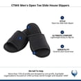 thumbnail image 5 of CTM  Open Toe Slide House Slippers (Men), 5 of 5