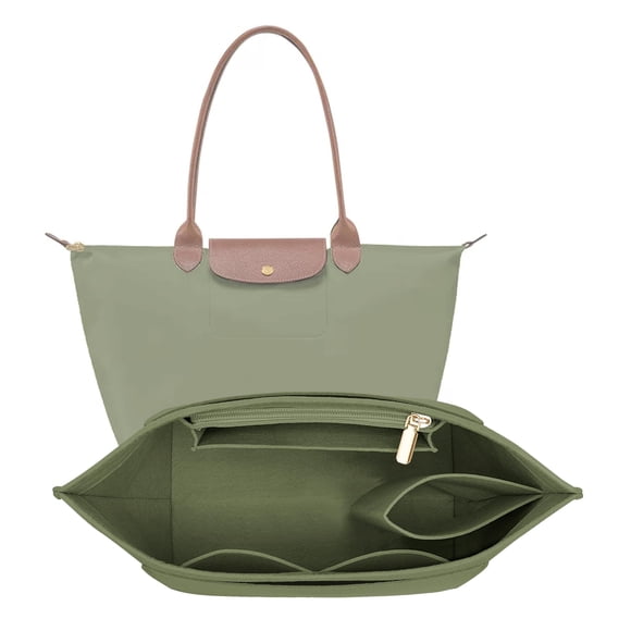 Insertador Organizador de Bolsos de Fieltro LOUKAYCCI Mediano Verde Bosque