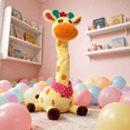 thumbnail image 2 of CYFW Dancing Talking Giraffe Toy,Stuffed Animal Repeats What You Say,Electronic Musical Plush with Glowing Light,Interactive Baby Toys for Toddlers Kids Boys Girls 1 2 3 Years Old, 2 of 7