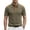 Army Green, variant on Mens Henley Shirts Waffle Casual Short Sleeve Shirt Summer Beach Hippie Tshirt Band Collar Shirt for Men