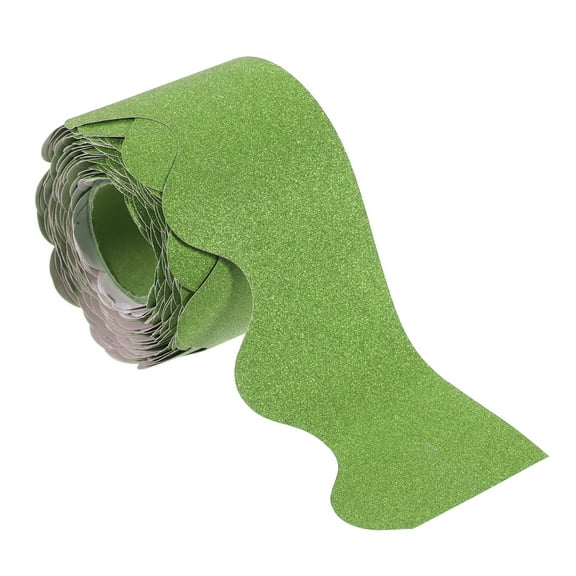 Uxcell 2.3"32.8ft Bulletin Board Border Scalloped Trim Strips Wall Decor for Classroom Shiny Green