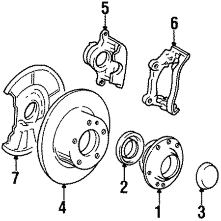 Genuine OE BMW Disc Brake Caliper - 34-11-1-154-379