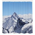 thumbnail image 3 of Ambesonne Winter Shower Curtain, Snowy Mountain Peaks, 69"Wx70"L, Blue and White, 3 of 3