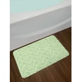 thumbnail image 2 of Green and White Bath Mat, Watercolor Style Leaves Plants Ecology Environment Theme, Plush Bathroom Decor Mat with Non Slip Backing, 29.5" X 17.5", Yellow Green Lime Green, by Ambesonne, 2 of 2