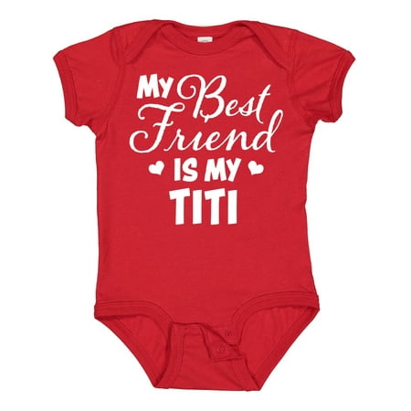 

Inktastic My Best Friend is My Titi with Hearts Gift Baby Boy or Baby Girl Bodysuit