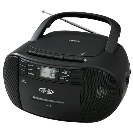 JENSEN CD-545 Portable Stereo CD Player with Cassette Recorder & AM/FM (Best Compact Stereo Cd Player)