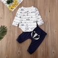 thumbnail image 2 of One opening US Newborn Baby Boy Girl 0-18M Fox print Tops Romper Long Pants Autumn Outfits Clothes, 2 of 6