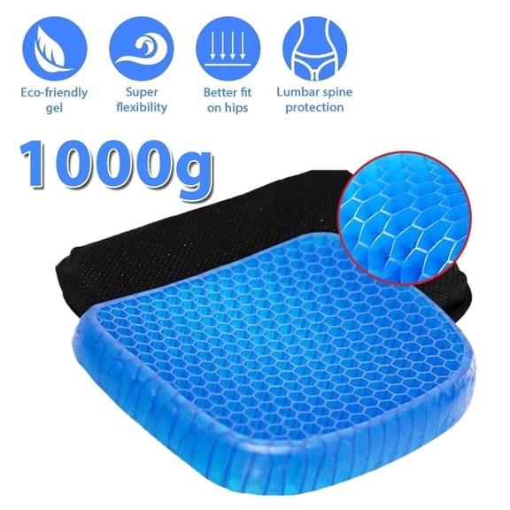 Honeycomb Seat Cushion Ergonomic Arc Design for Office Chair and Car Orthopedic Back and Sciatica Pain Relief