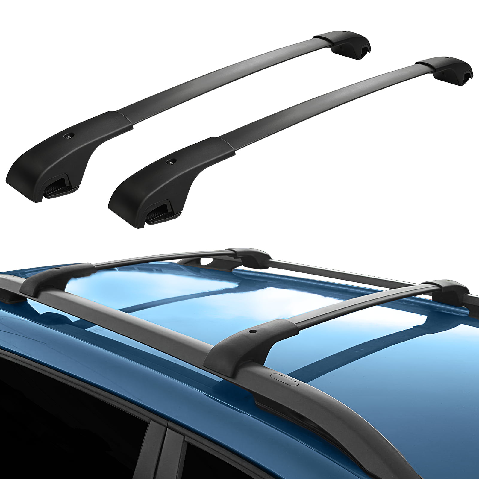 Roof Rack Cross Bars for 2014-2021 Jeep Cherokee Aluminum Luggage Carrier Replacement - Walmart 2014 Grand Cherokee Roof Rack Cross Bars