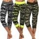 thumbnail image 4 of Yuarrent Pantalones adelgazantes de Yoga de camuflaje para mujer, pantalones deportivos de viaje para interiores y exteriores, mallas deportivas Uniforme atlético ejercito verde S, 4 of 6