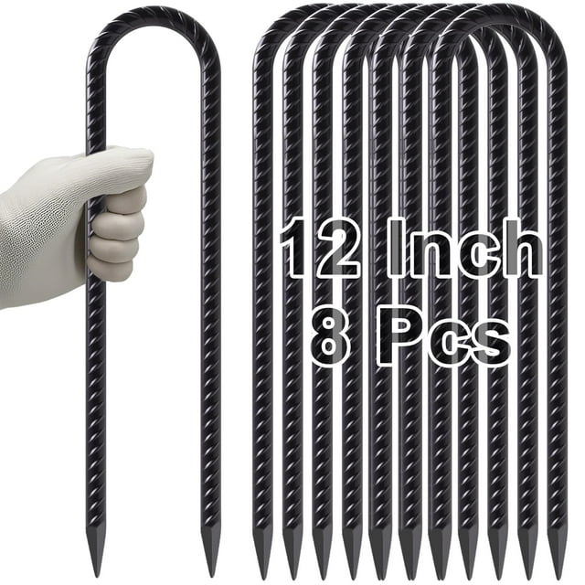 Estacas para Cama Elástica VVOKGO 30 cm Anclajes para Viento Fuerte Paquete de 8