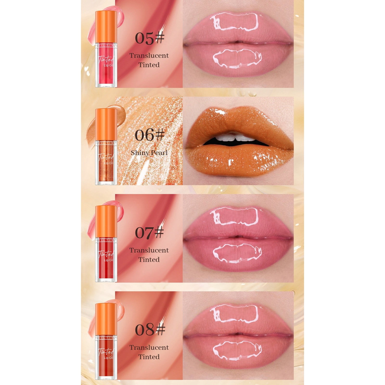 Flavo Lip Gloss for Women Clear Peach Lip Gloss Korean Jelly Lipstick Clear Flowers for Lip Gloss Making Every Girl Needs Lipstick Lip Lip Plumper - Clear Make Your Own Lip Gloss for Adults Clear Lip