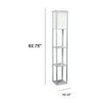 thumbnail image 3 of Lalia Home LHF-3004-GY Column Shelf Floor Lamp with Linen Shade, Gray, 3 of 4