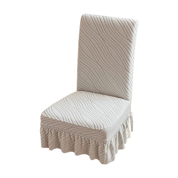 Funda De Taburete De Terciopelo Funda elástica para silla de comedor, de tela flocada semicircular, 38 x 42 cm, ajuste universal para el hogar y la oficina Yulucky