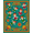 Teal, Pattern 1, variant on ODIKA 2x3 Machine Washable Non-Slip Area Rug, Modular Front Door featuring Autumn Wreath Motifs High Traffic Rug, Brown, 603572