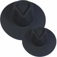 thumbnail image 1 of VERVE 8 Wide Brim Vegan Felt Rancher Hat - Women, Men, and Kids Fedora Style with Adjustable Inner Drawstring, 1 of 8