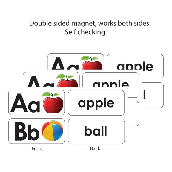 Ashley Productions ABC Picture Words Double-Sided Magnets, 27 Per Pack, 3 Packs
