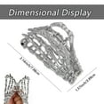 thumbnail image 2 of Metal Skull Hand Hair Clip, 1Pc Hair Claw Clip for Thin Hair Punk & Y2K-Style, 2 of 7