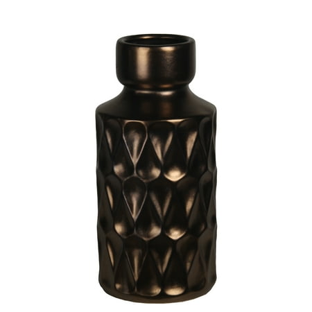 UPC 805572781995 product image for Small Ribbed Copper Ceramic Vase | upcitemdb.com