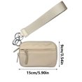 thumbnail image 2 of Wristlet Wallet for Women, Nylon Keychain Coin Purse Pouch Zippered Card Case With Id Window/Hand strap, 2 of 4