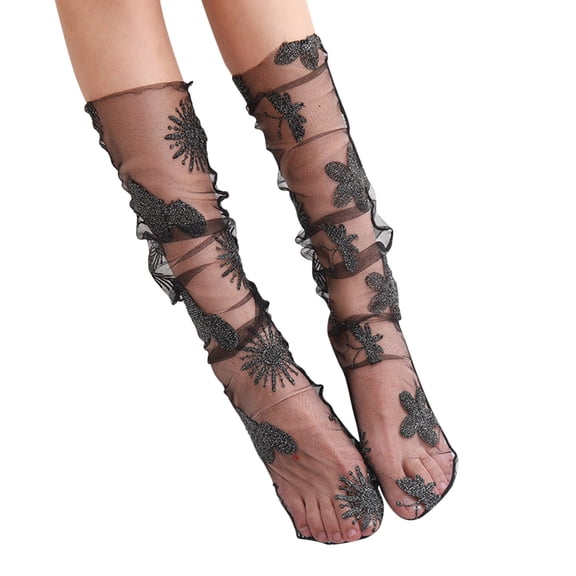 OJJCXA Womens Socks Breathable Casual Broken Pile Skin Tone Printed Spring Summer Socks