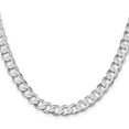 thumbnail image 2 of Sterling Silver Rhodium-plated 7.5mm Flat Curb Chain, 2 of 4