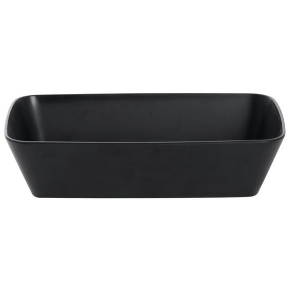 HUBERT® Serving Bowl Black Square - 12 1/2 L x 7" w x 3 1/5 H