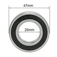 thumbnail image 4 of Uxcell 25mmx47mmx12mm 6005-2RS Deep Groove Ball Bearing Double Sealed Chrome Steel P6 10 Pack, 4 of 4