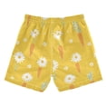 thumbnail image 2 of Yellow Background Cute Daisies Carrots Swim Trunks Board Shorts Beach Pants Bathing Bottoms 5T, 2 of 8