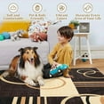 thumbnail image 3 of Washable Area Rug 10x13 Abstract Circles Non Slip Contemporary Stain Resistant Soft Low Pile Accent Rug for Indoor Dining Room, Brown, 3 of 7