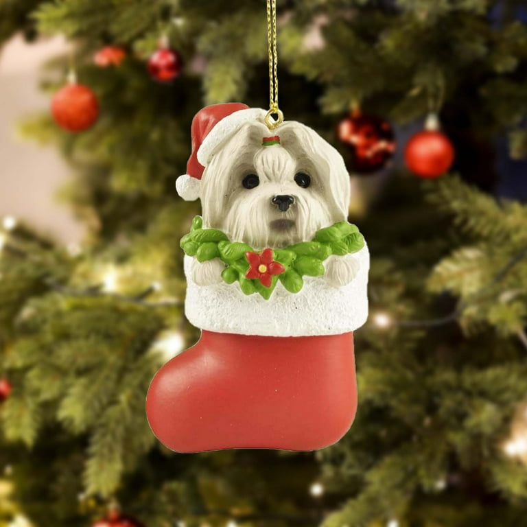 Maltese christmas ornament hotsell