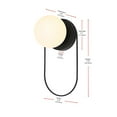 thumbnail image 2 of Elegant Lighting Silas 6 Inch Outdoor Wall Sconce In Black, 2 of 8
