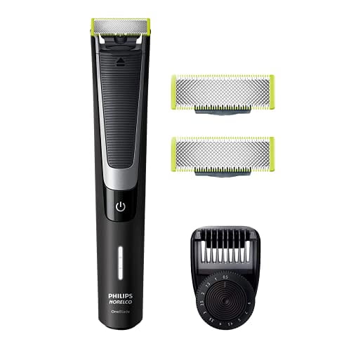 PHILIPS Norelco OneBlade Pro Kit, Hybrid Electric Trimmer, QP6510 + OneBlade Replacement Blades -