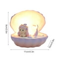 thumbnail image 6 of Shell Mermaid Star Light LED Desk Lamp Sea Princess Creative Decoration Night Light Gift For Girl, 6 of 9