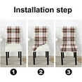 thumbnail image 3 of Christmas Chair Cover,Red Green Plaid Chair Covers,Stretch Dining Room Chair Covers Set of 4,Removable Washable Chair Covers for Dining Chairs,Dining Chair Slipcovers for Dining Room,Hotel, 3 of 5