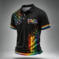 thumbnail image 3 of Homeyce Polo Shirts for Men Us 250th Anniversary Usa Flag Print Polo Shirts Collared Button 4th Of July Polo T-Shirts Short Sleeve Independence Day Men's Independence Day Golf Shirts,Black XL, 3 of 3