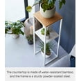 thumbnail image 6 of Yamazaki Home Two-Tier Display and Storage Shelf, White, Steel + Wood, 6 of 7
