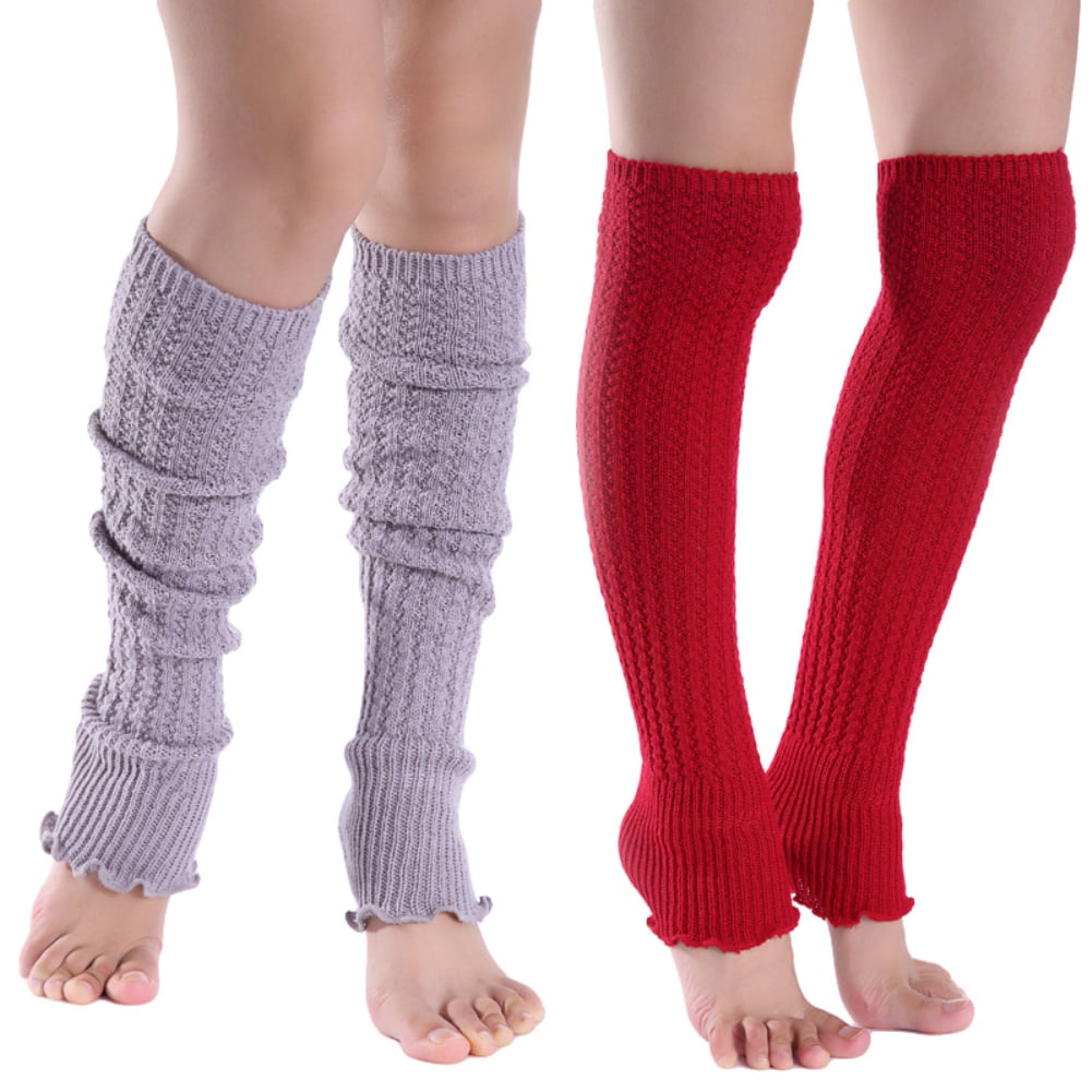 UE free shipping Knitted Legwarmers Soft Footless Yoga Pilates Leg Warmens Womens Knee High Socks Yoga Lover Gift