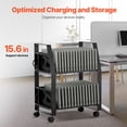 Tablet Computer Charger Laptop Charging Cart, 32 Devices Mobile Open Charging Station with ...