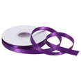 thumbnail image 1 of Unique Bargains 3/8 Inch 25 Yard Satin Ribbon Grosgrain Thin Solid Silk Wedding Bouquet Ribbon for Gift Wrapping Violet Purple, 1 of 7