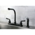 thumbnail image 2 of Kingston Brass NB750SP Water Onyx Centerset Kitchen Faucet, Black Stainless Steel, 2 of 5
