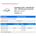 thumbnail image 2 of Hood Release Cable - Compatible with 2002 - 2008 Mini Cooper Convertible 2003 2004 2005 2006 2007, 2 of 2
